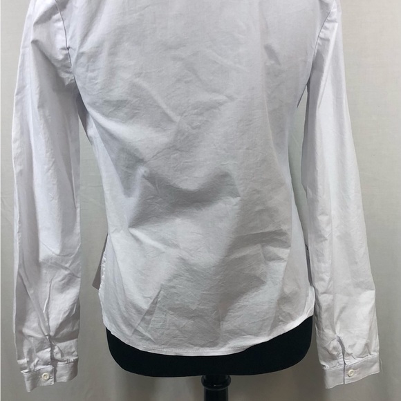 Tekbir Women Blouse Buttons Notched V- Neck Size S Ruffles Long Sleeves =D - Picture 9 of 12